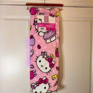 Hello Kitty Pink Floral Bunny Strawberry Spring Lamb Blanket NWT‎